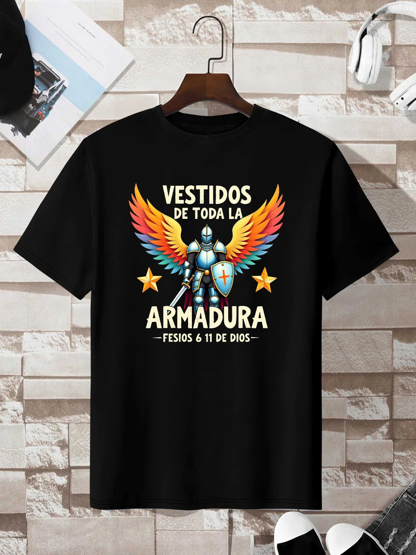 

Spanish Knight Armor Coat of Arms T-Shirt 100% Cotton O-Neck Short Sleeve Summer Casual Mens T-shirt Streetwear