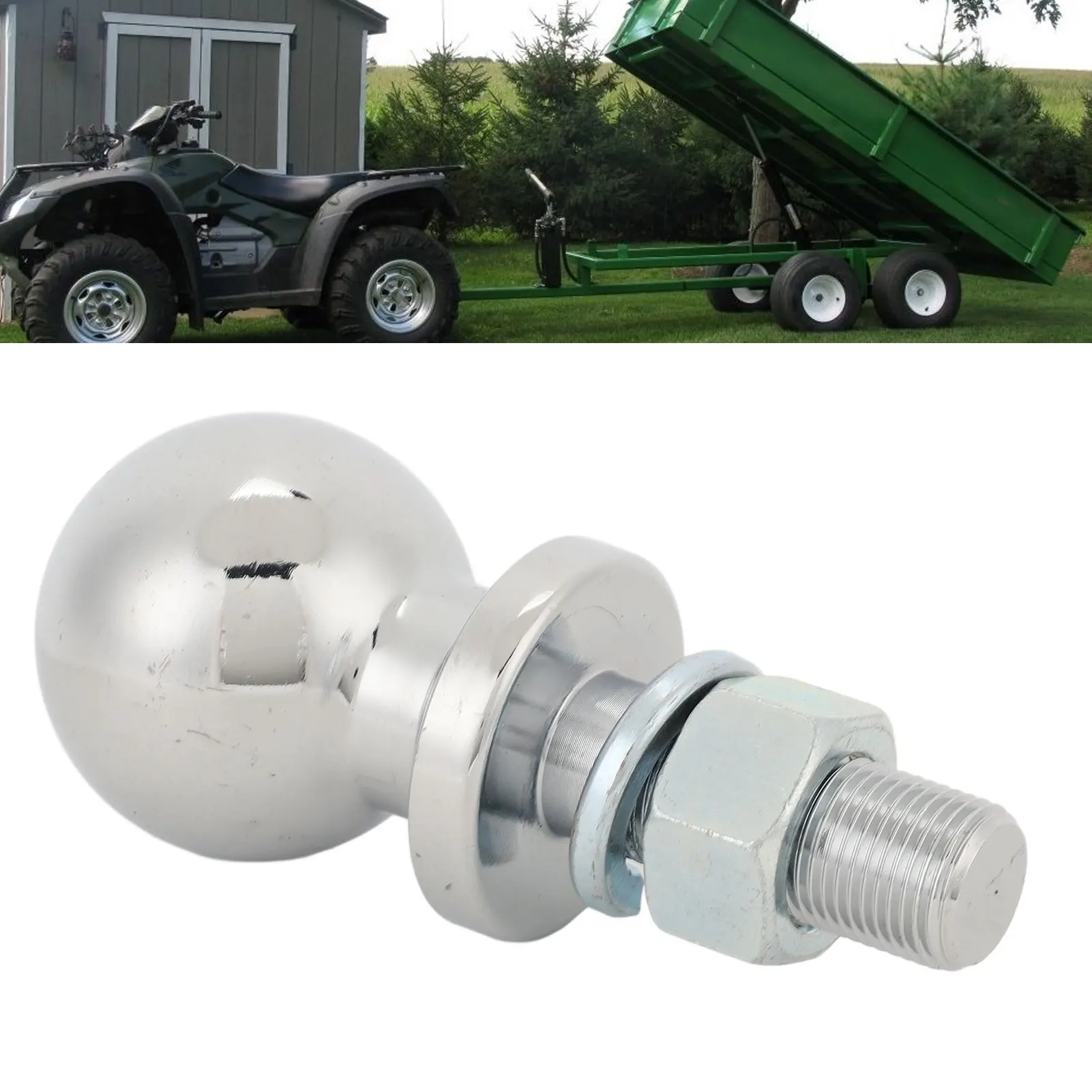 

2 Inch Trailer Hitch Ball Stainless Steel 3500LB Universal Fit Tow Hitch Ball for Rv Farm Trailer Off Road Vehicle
