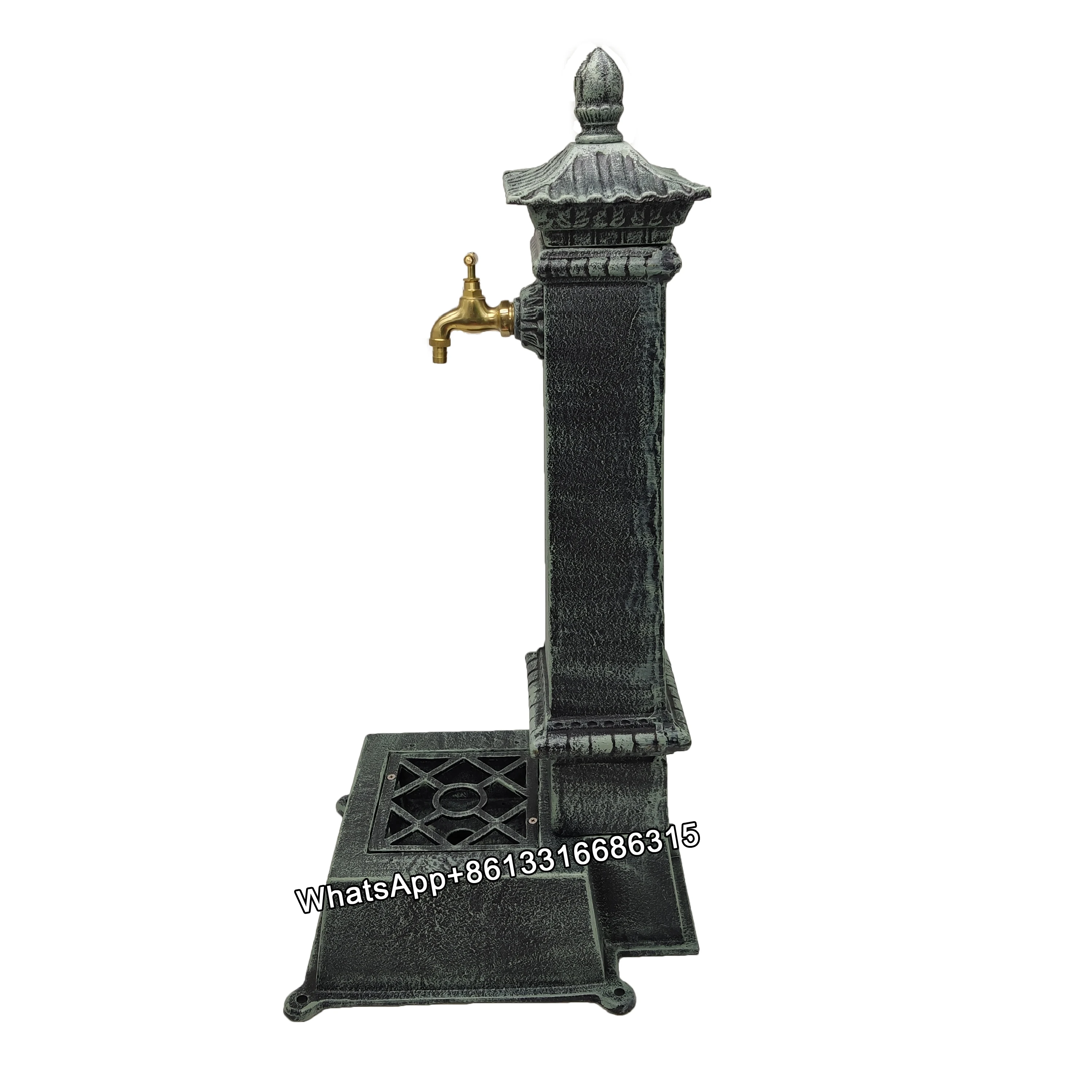 Courtyard home decoration ornaments floor-standing washbasin washbasin cast iron crafts retro vertical sink