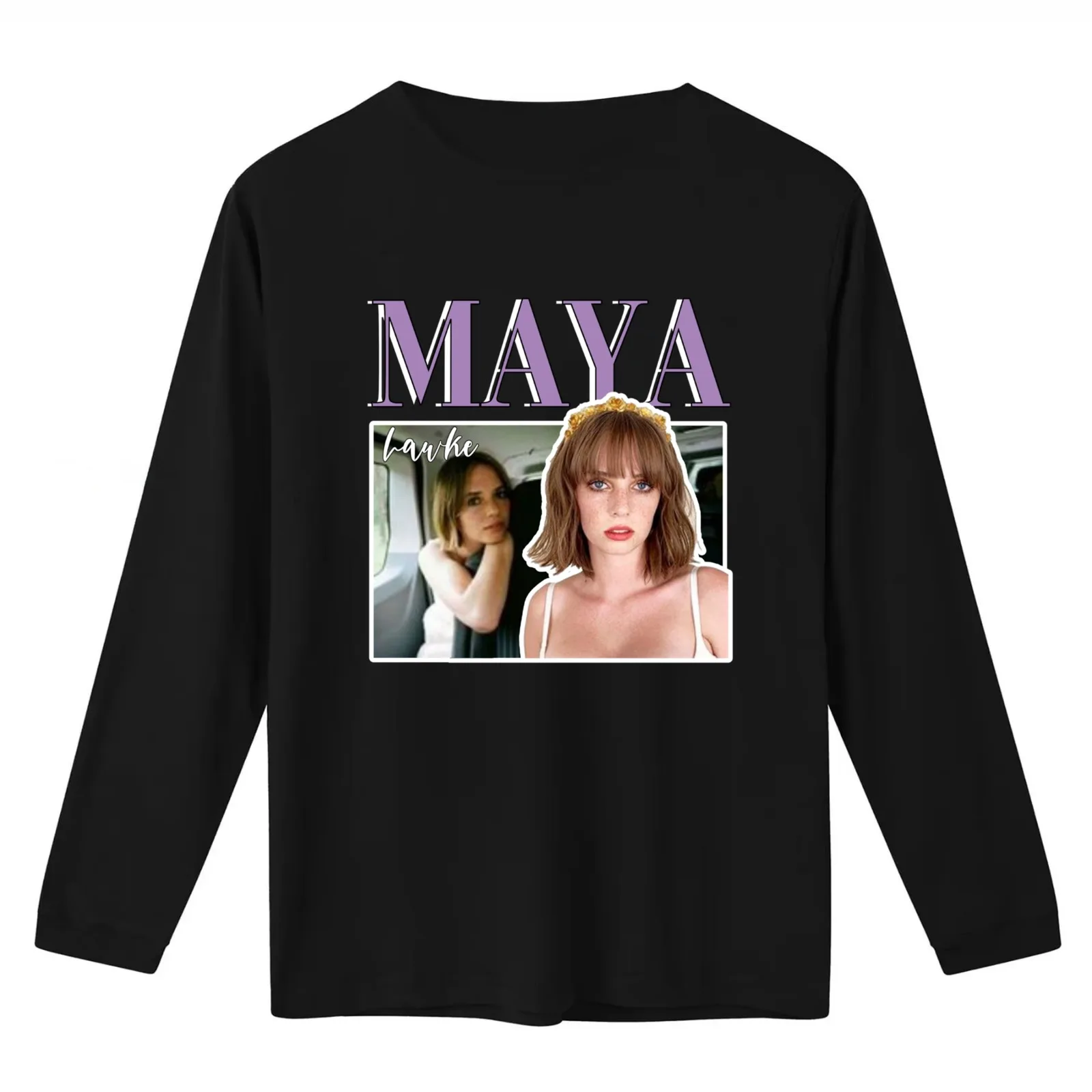 Maya Hawke T-Shirt Summer Casual Cotton Tee Oversized Streetwear Tops Vintage Graphic Print Loose Fit Short Sleeve