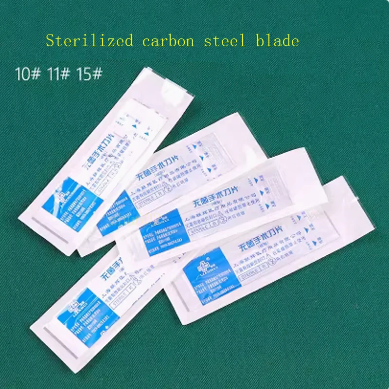 Sterilized carbon steel blade 11 # Independent packaging double eyelid cosmetic plastic tool blade 15#