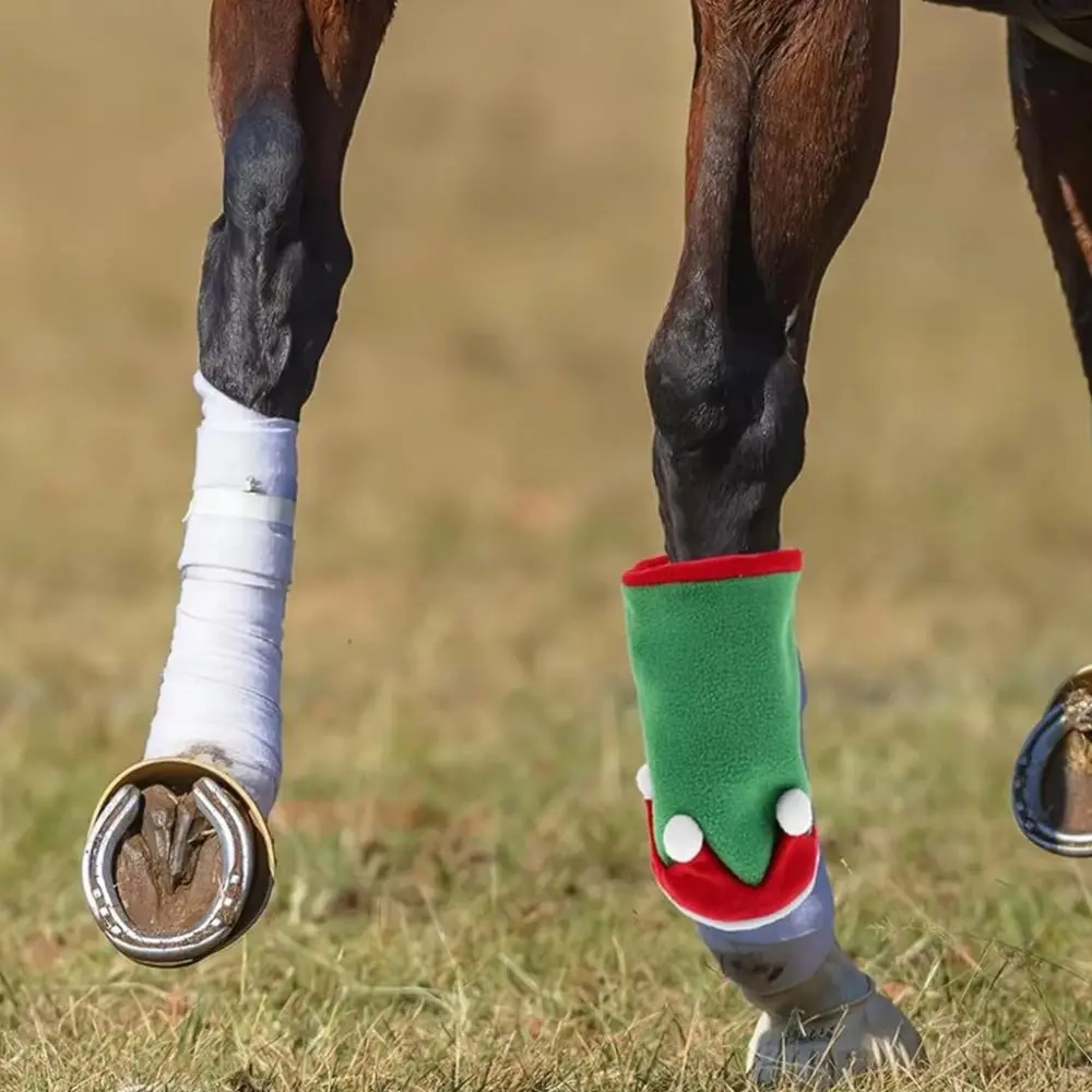 عيد الميلاد تصميم الحصان اللباس مجموعة حزب موضوع عطلة الديكور الحصان عيد الميلاد قبعة سانتا نمط معدات الفروسية