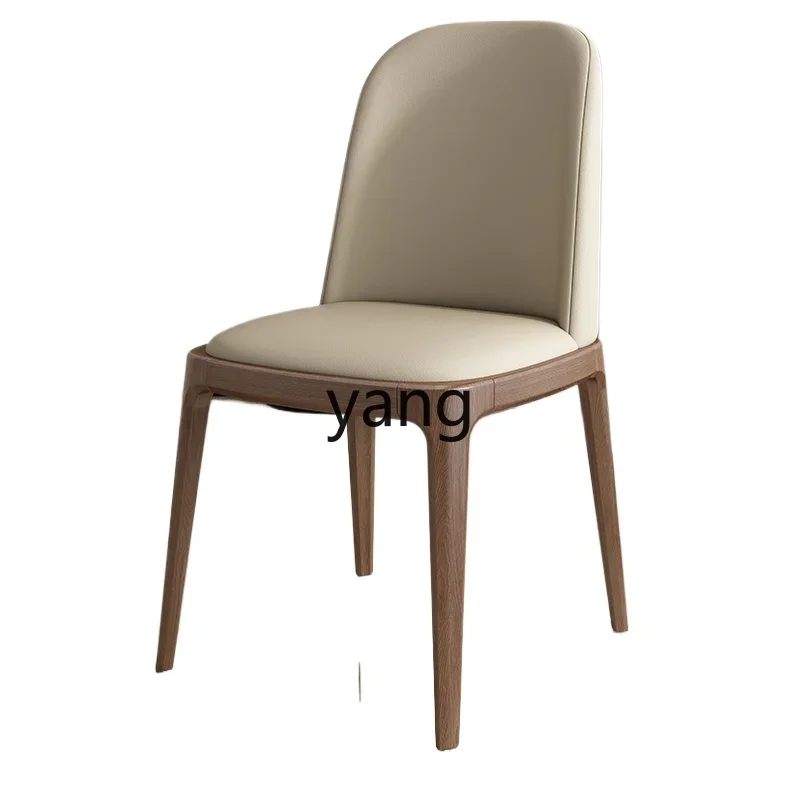 

Yjq solid wood dining chair modern simple fashion creative home hotel table and chair backrest light luxury decoration