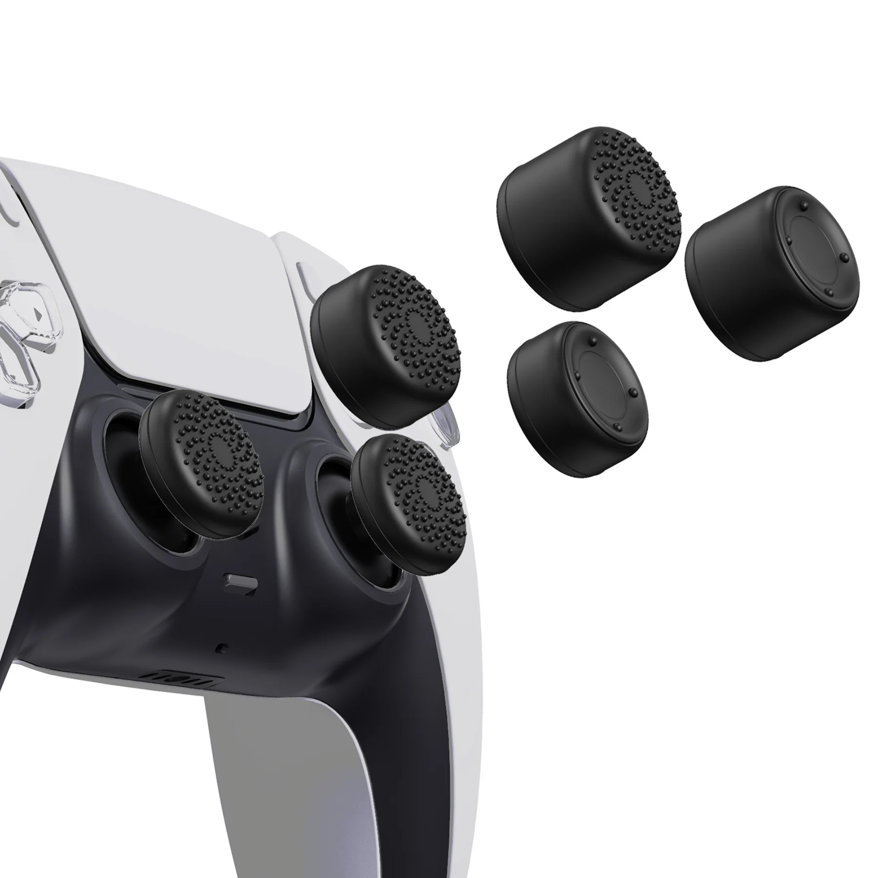 

PlayVital Thumb Grips for ps5/ps4, Joystick Caps for Xbox Series X/S & Xbox One X/S, for Switch Pro Controller - Dotted design