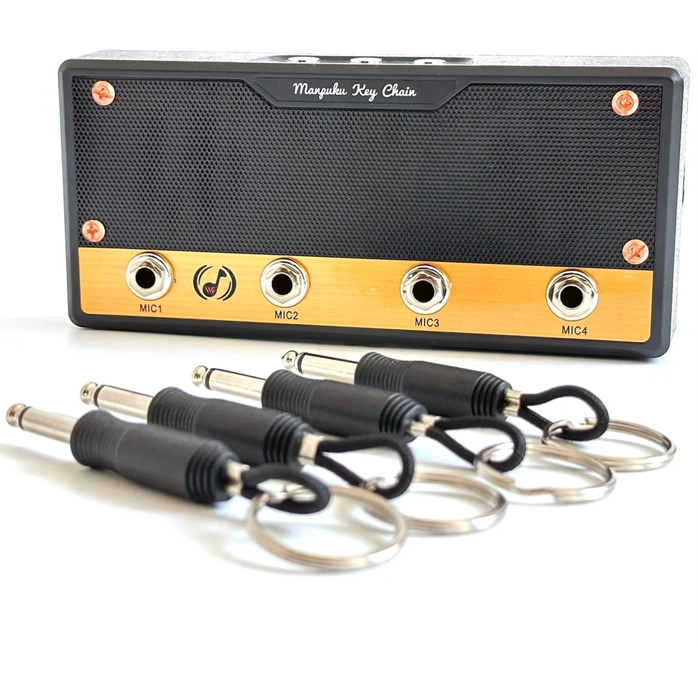 

Настенный держатель для ключей и брелоков J1UL1N в стиле гитарного усилителя, дизайн в виде колонки, включает 4 разъема для усилителя, подарок для музыкантов