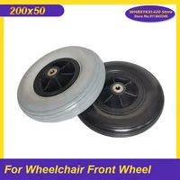 Rueda de PU de 200x50, neumático de rueda sólida de 8 pulgadas para silla de ruedas, rueda delantera Universal, accesorios de rueda de 200x50, alto rendimiento