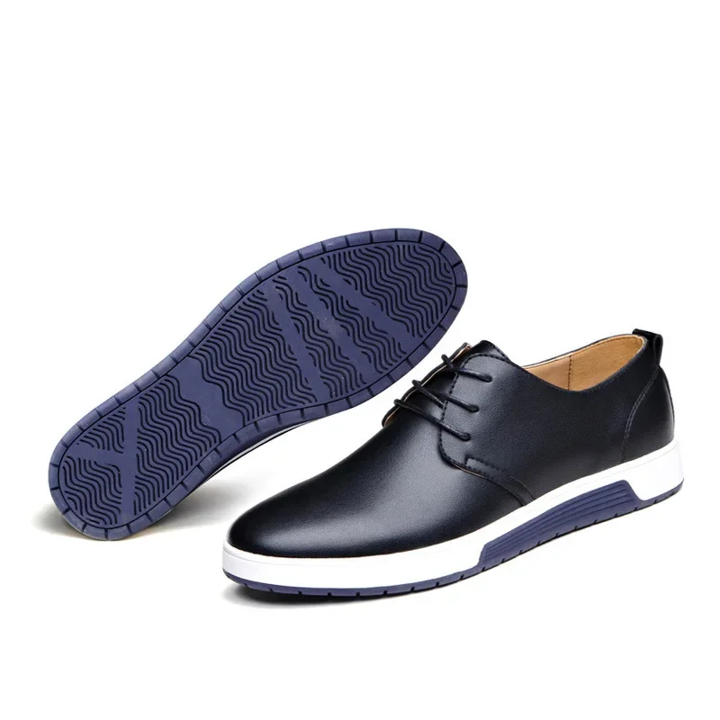 Men's Casual Shoes Lightweight Breathable Men Shoes Flat Lace-Up Sneakers Men White Business Travel Tenis Masculino 2023 image 4