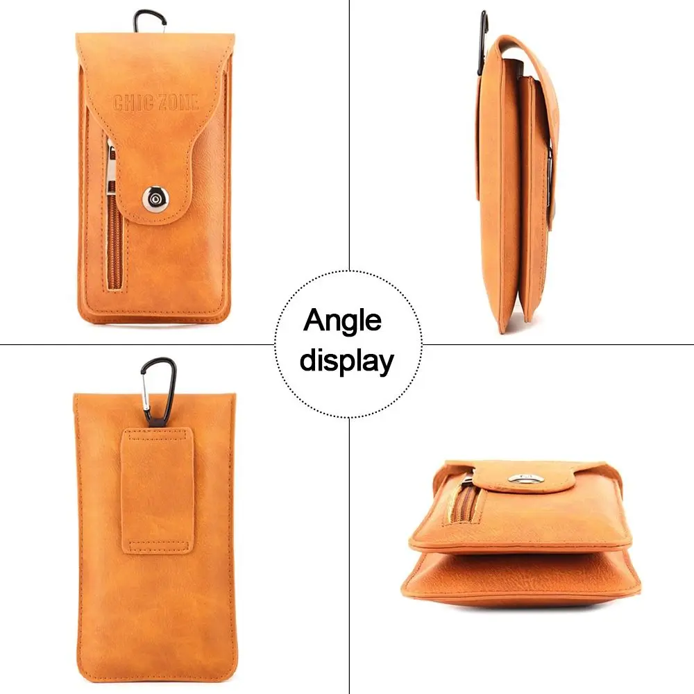 กระเป๋าคาดเอวหนังแฟชั่นอเนกประสงค์สำหรับผู้ชาย  กระเป๋าใส่โทรศัพท์กันน้ำ