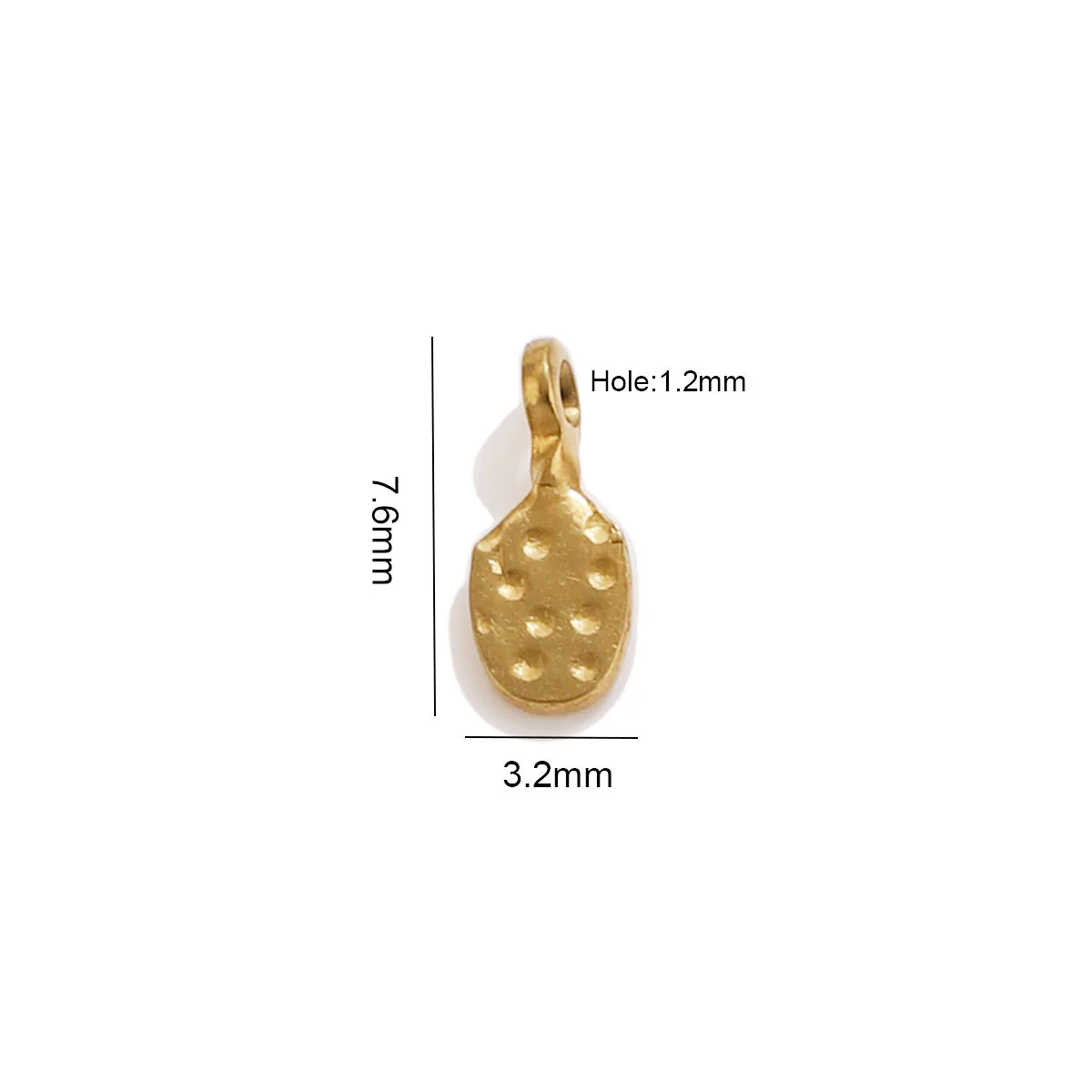 20 Stück/Lot Edelstahl-Hammercharms PVD-Gold für DIY-Halsketten, Ohrringe, Schmuckherstellung, Anhänger, Zubehör, Großhandel – Detail 9