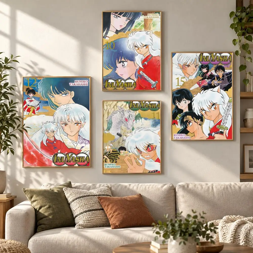Japanese Anime I-inuyasha Poster HD Waterproof Aesthetic Wall For Home Decor Trendy Durable Easy To Apply Art
