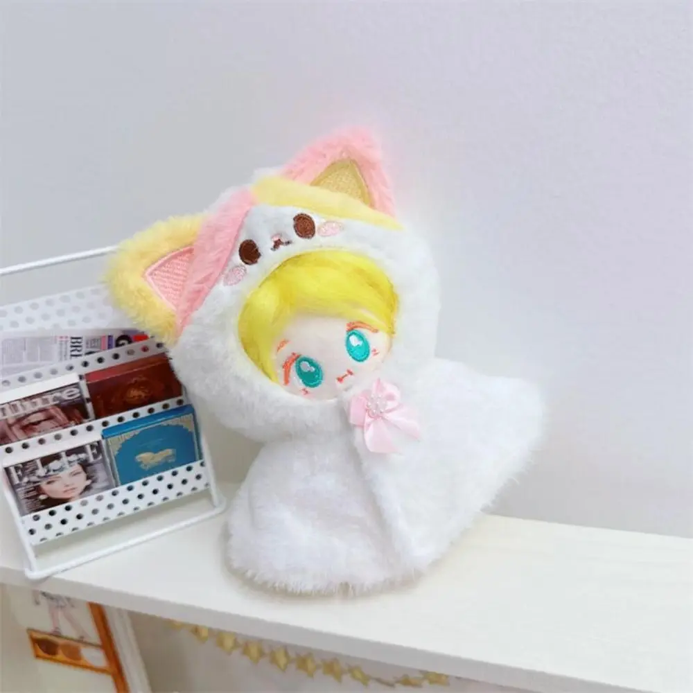 Tenue en peluche de 10CM, vêtements de poupée doux et joli Cape Kawaii 10CM/sans attributs, vêtements de poupée, cadeau d'anniversaire