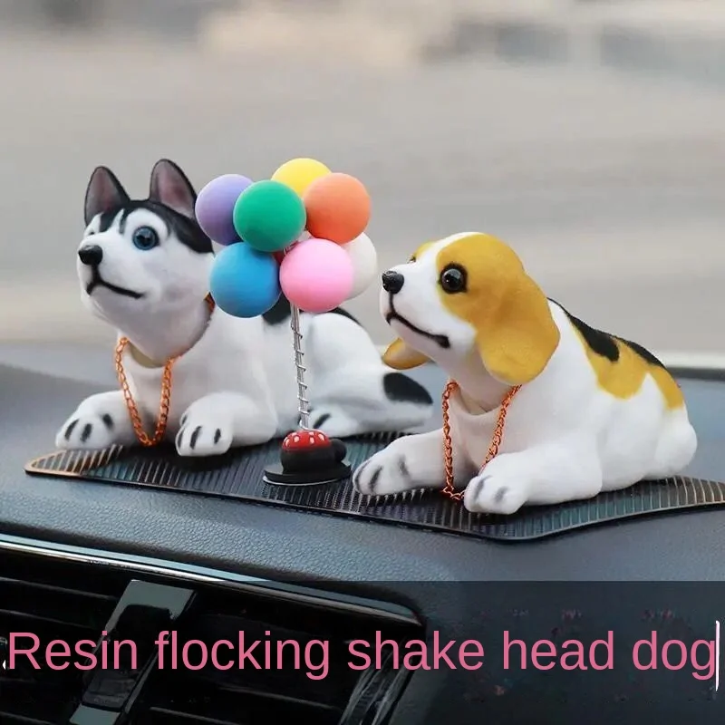 Car decoration shaking head figure cute cartoon cute pet car doll shaking head dog interior decoration car supplies