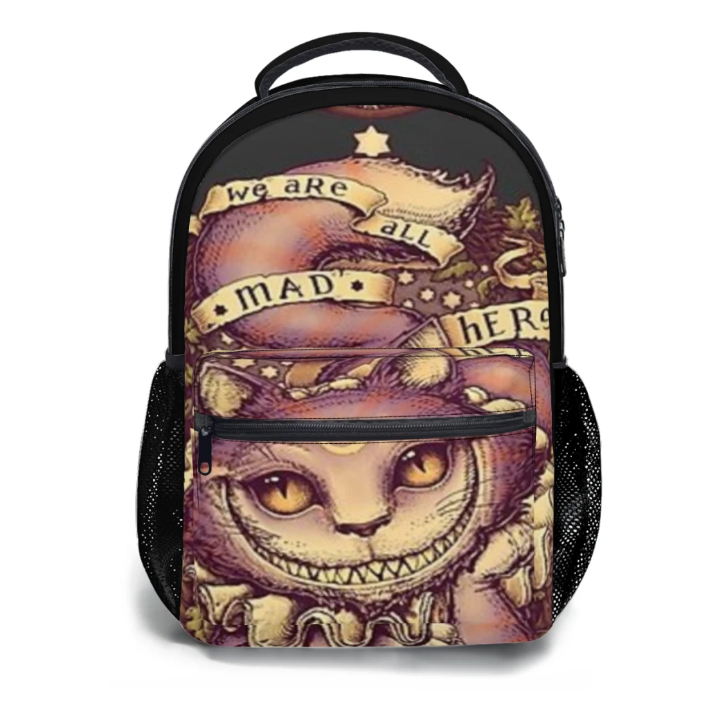 New Fashionable  CHESHIRE CAT Backpack Bag Large Capacity Trendy Book Bag Multi-pockets Adjustable 17inch