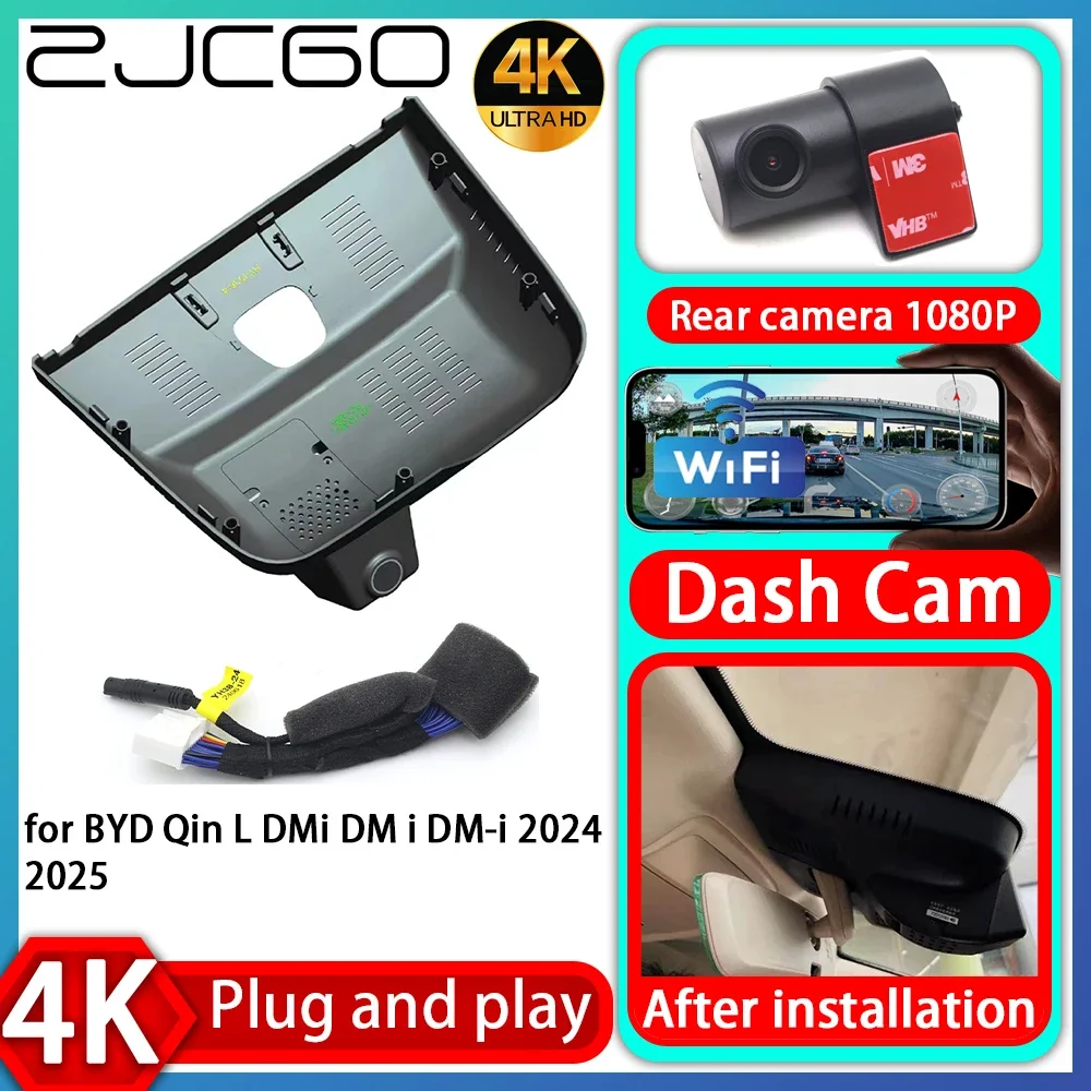 UHD 4K 2160P Plug and Play DVR Dash Cam UHD Video Recorder for BYD Qin L DMi DM i DM-i 2024 2025