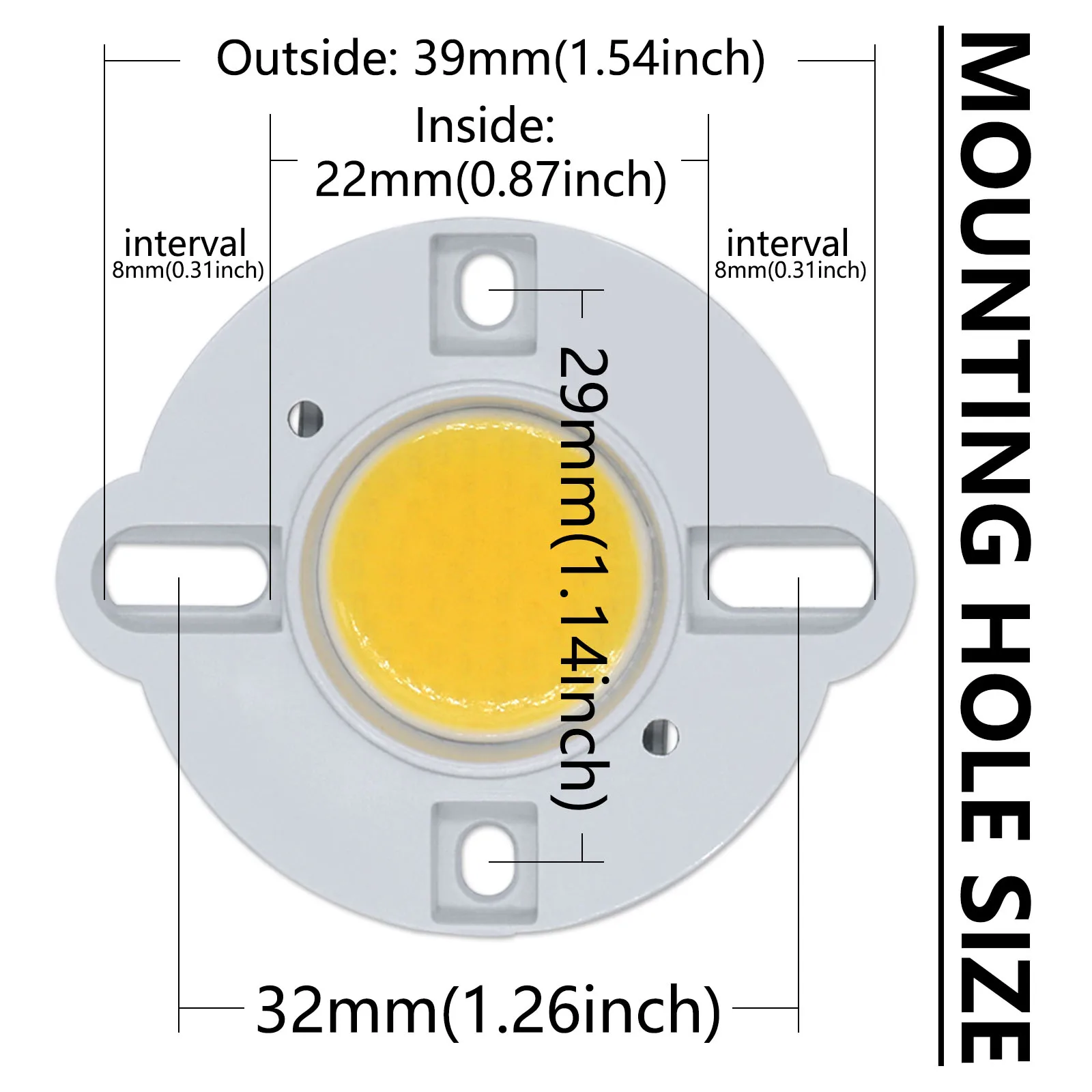 Imagem -04 - Led Chip de Superfície Luminosa Original pc Cob Titular Luminária Led para Spotlight Downlight Faixa Lâmpada Iluminação Diy 10 Peças 1919 17 mm