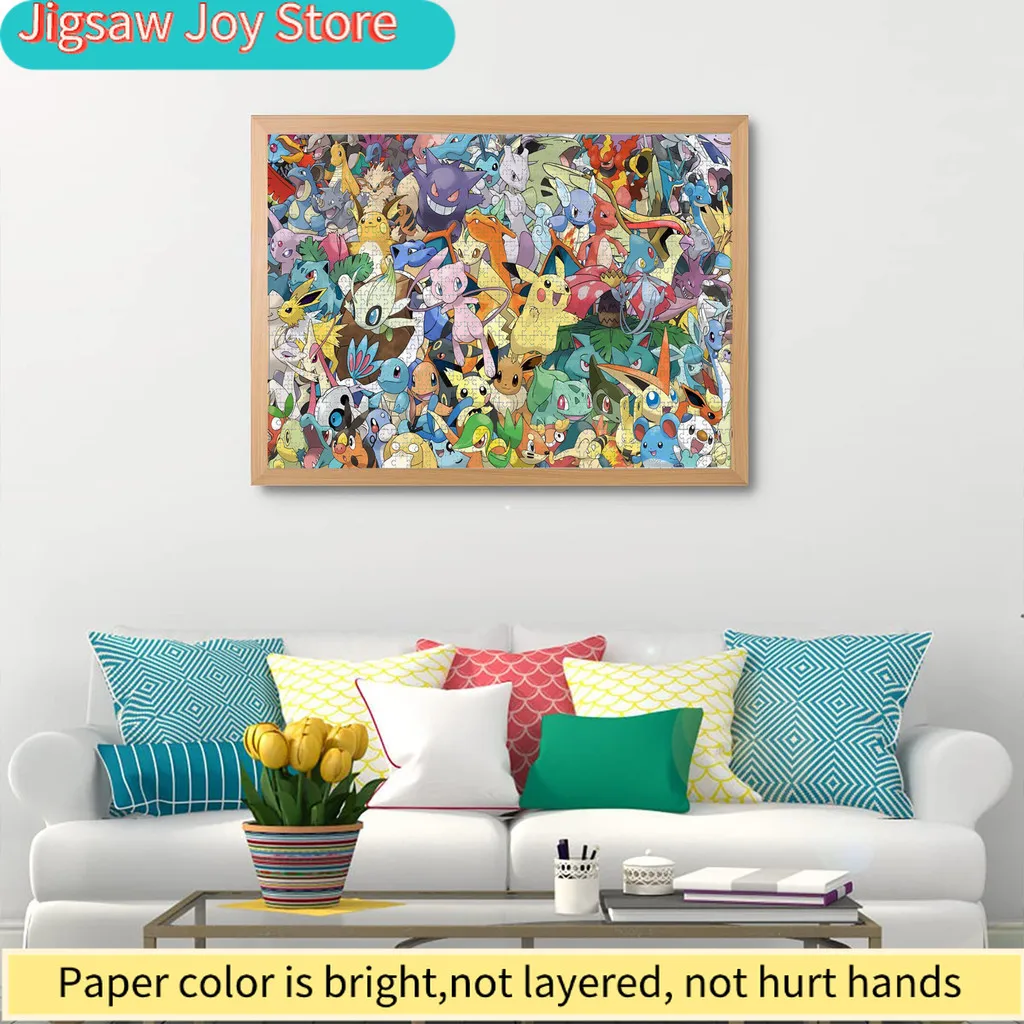

Pokémon Jigsaw Puzzle 500/1000/1200/2000pcs, Colorful All-Star Art Cardboard Puzzle for Family & Adult Collectors