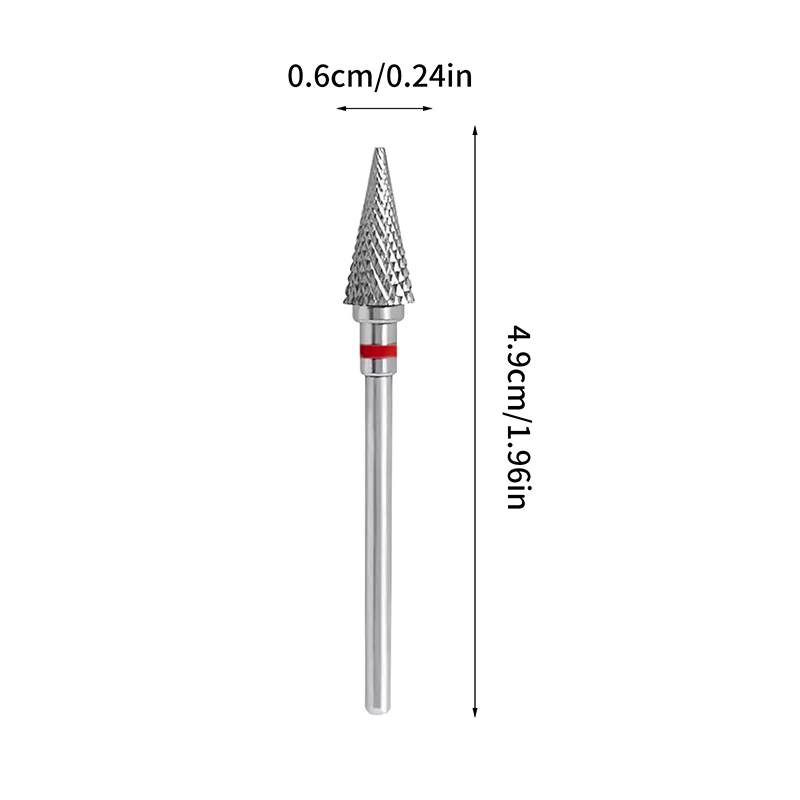 Embouts de perceuse à ongles en carbure de tungstène, accessoire de manucure électrique, fraises pour dissolvant de vernis à ongles gel, outils à ongles