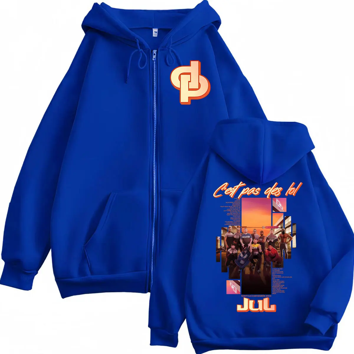 Rapper Jul Album World Tour 2025 Zipper Hoodies Fashion Hip Hop Zip Up Hooded Sweatshirts Men Women Casual Oversized Pullovers