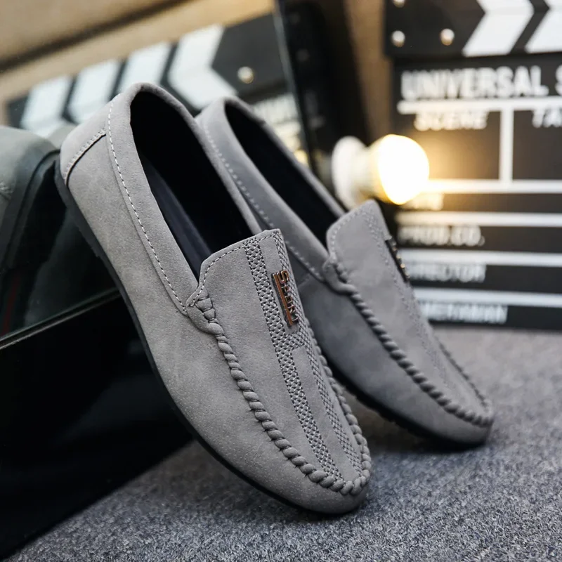 Fashion Men Shoes Spring/Summer Business Mens Casual Shoes Low Top Slip-On Drive Shoes Trendy Loafers Men Mocasines