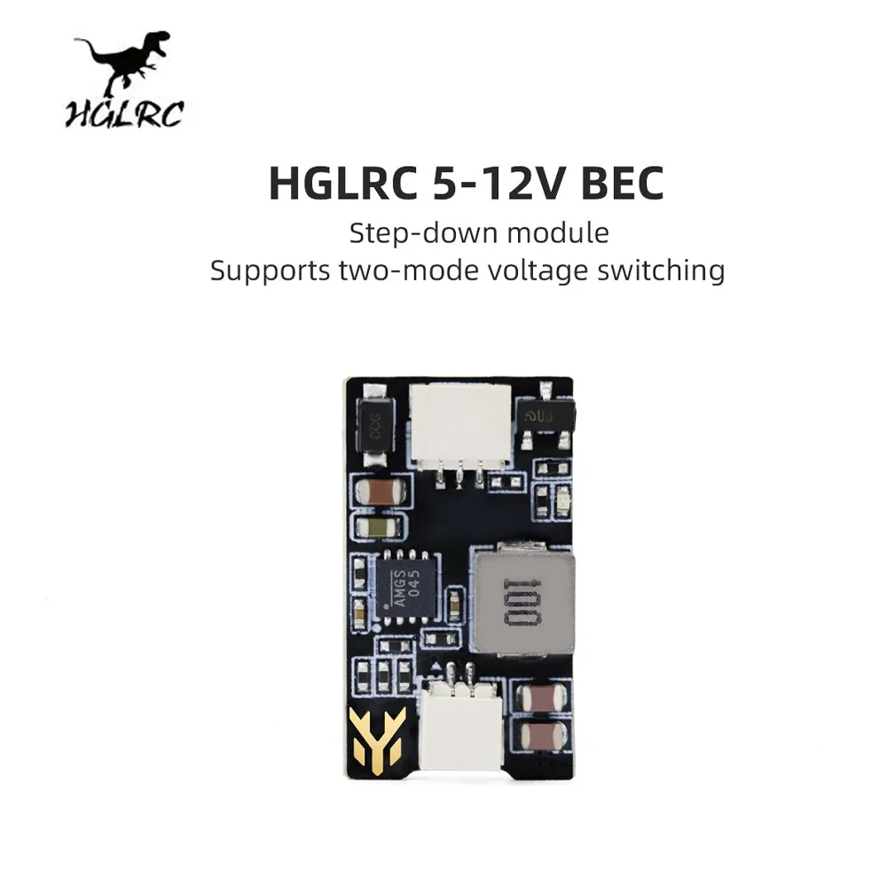 HGLRC 5-12V Step Down BEC Module 8.4V-28V Input Dual 5V 12V Output Welding Terminal For RC FPV Drone Power Supply Accessories