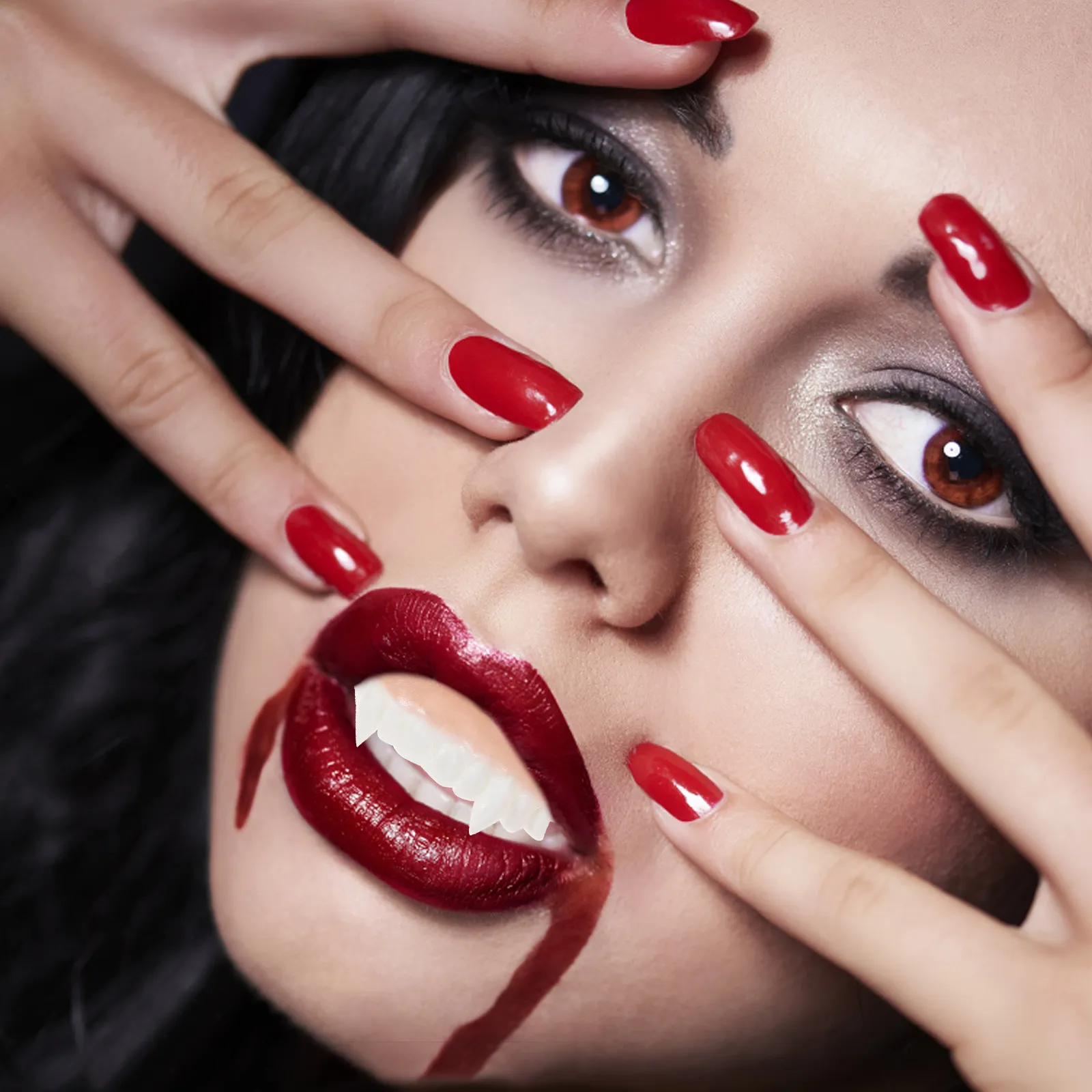 

22 шт. Накладные зубы для Хэллоуина, забавные и страшные реквизиты для вечеринок, костюмов, косплея, декор для ужасов, принадлежности для розыгрышей и приколов