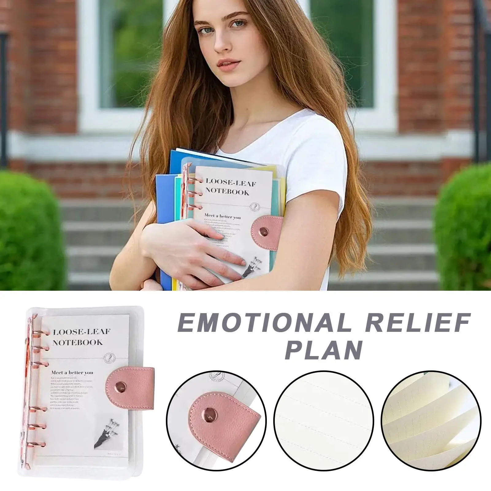 A6 planejador fichário transparente 6 anel orçamento planejador planejamento caderno para tarefas saúde viagem estudo limpeza leitura treino