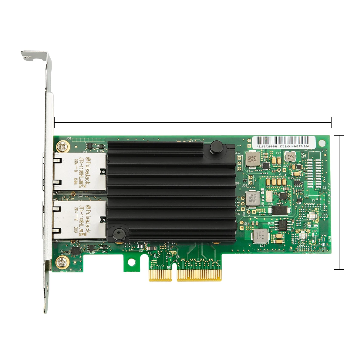 X550-T2 10GbE Dual Port PCIe X4 Server Network Card with Intel X550 CHIP 4 RJ45 10G NIC 10 Gigabit Ethernet Adapter Card for PC
