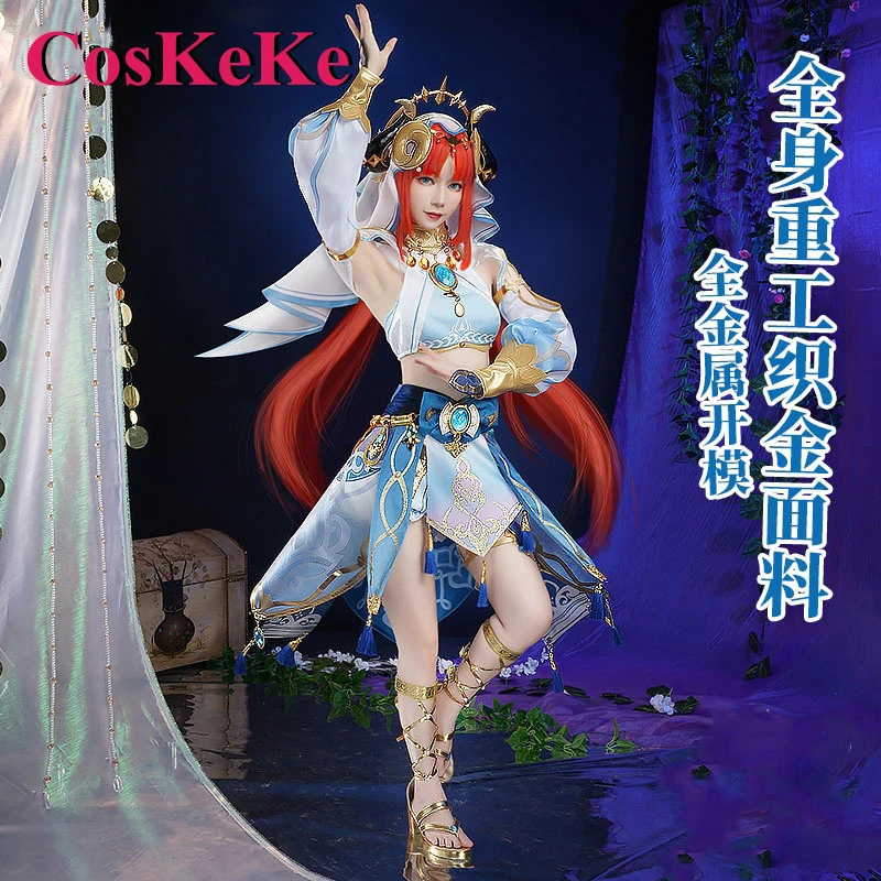 

CosKeKe Nilou Cosplay Anime Game Genshin Impact Costume Gorgeous Sweet Dancer Uniforms Women Halloween Party Role Play Clothing