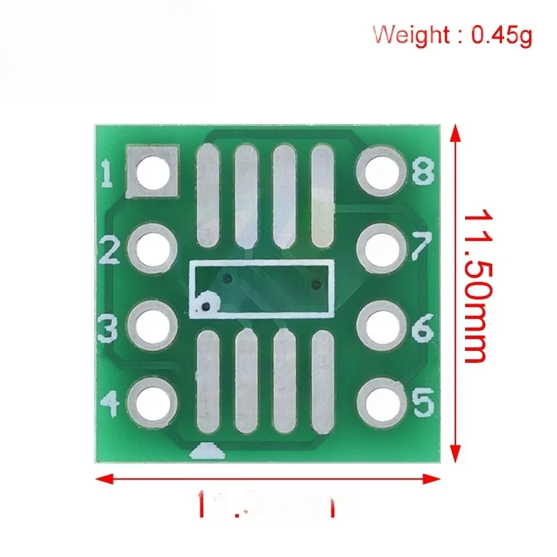 XCW 10PCS SOP8 Turn DIP8 SMD zu DIP Adapter Sockel SOP8/TSSOP8/SOIC8/SSOP8 Board ZU DIP Adapter Konverter Platte 0,65mm 1,27mm