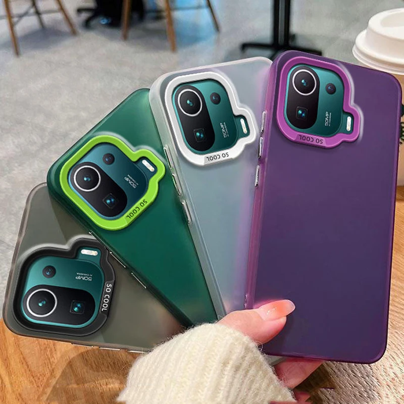 For Xiaomi Mi 11 Pro Case Xiaomi 11 Pro Phone Case Xiaomi 11 Cover M2102K1AC M2011K2G Luxury Metallic Aurora Skin Matte Cover