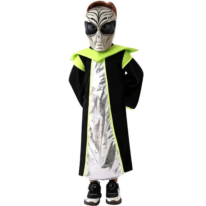 Kids E.T. Halloween Costume With Alien Mask UFO Spaceman Fancy Dress Costume Space Alien Costume for Child