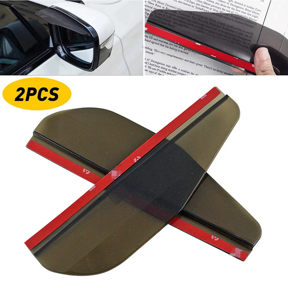 2Pcs Car Rearview Mirror Rain Eyebrow Visor Carbon Fiber Car Rearview Side Snow Sun Visor Rain Cover Car Exterior Accessories