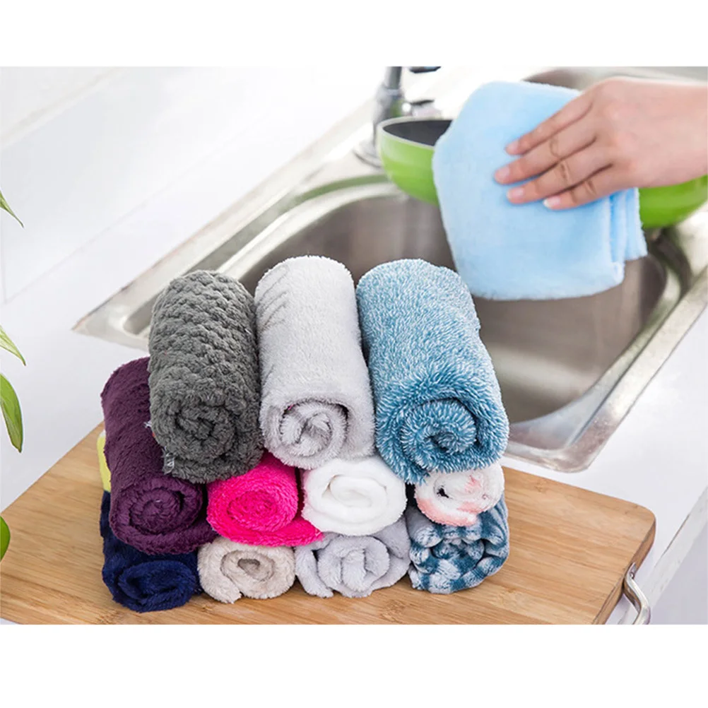 

10 Pcs Dishcloth Washcloth Cleaning Towel for Cleaner Household Washing Kitchen