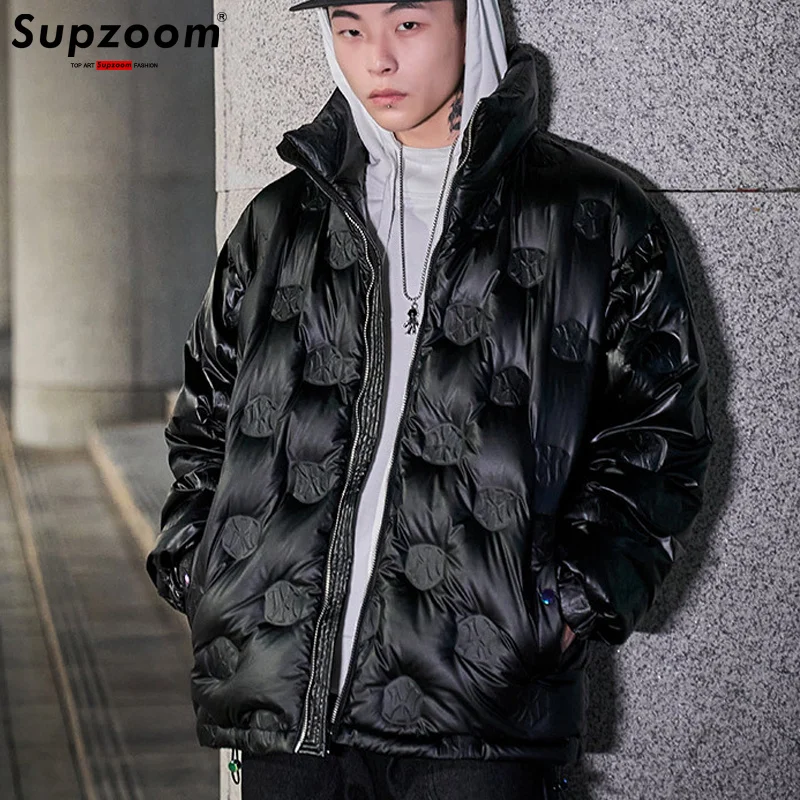 Arrival Hip New Hop Couples Top Fashion Three-dimensional Letter Casual Winter Coat Warm Baseball Bomber Down Jacket