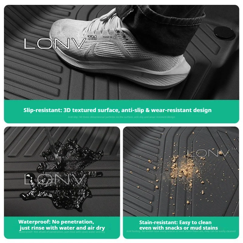 For Li L9 Livis / Ultra 2026 2027 Car TPE Floor Mats Cargo Liner Backrest Trunk Pad Foot Mat All Weather waterproof Accessories