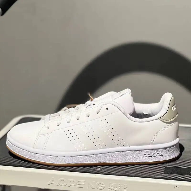 Adidas Herenschoenen Laag Uitgesneden Lederen Witte Schoenen Ademende Demping Lichtgewicht Casual Schoenen Sportschoenen Gz5303