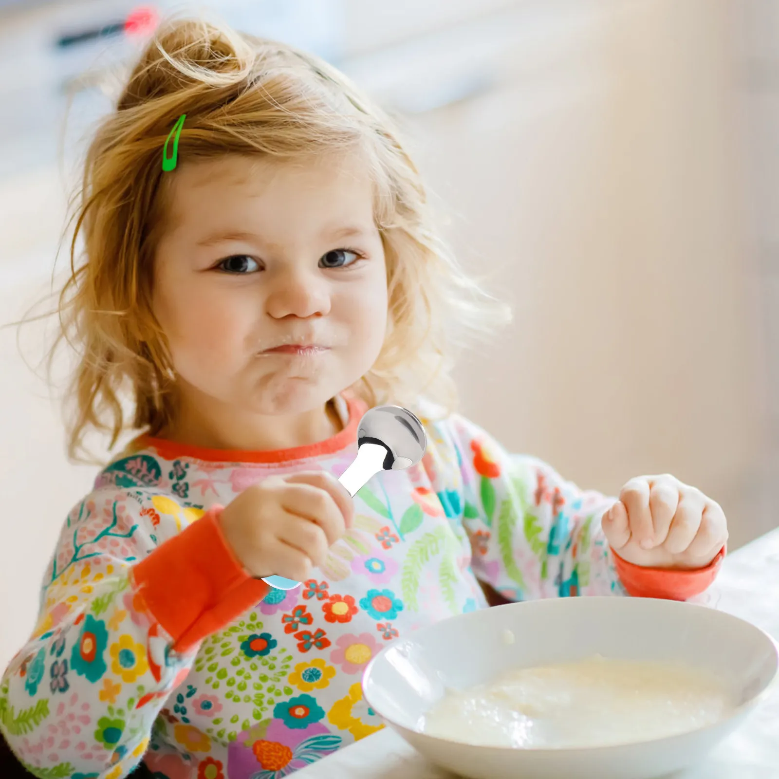 1Set Baby Feeding Spoon and Fork Set for Toddlers 2 Year Old Self Feeding Utensils Eating Training Tableware with Storage Box