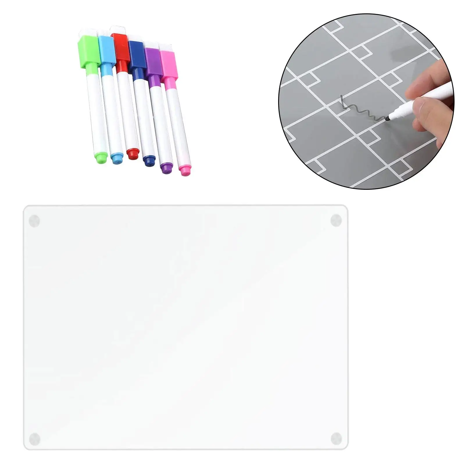 Magnetic Calendar Memo Board Portable Planner Board for Family Kitchen Home