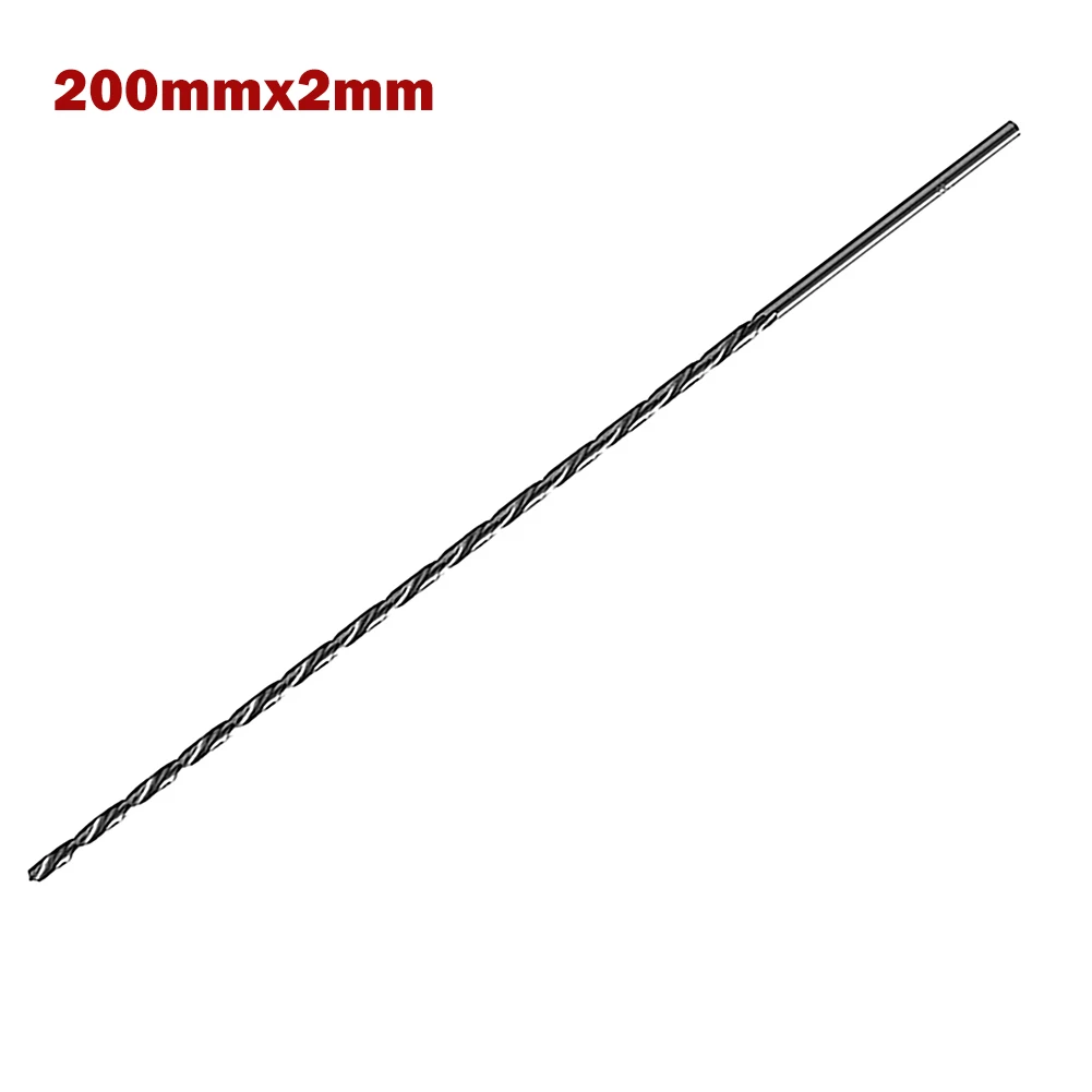 1pcs 200mm Extra Long High Speed Steel HSS Drill Bit Straight Shank Drill Twistt Drill For Metal Drilling Electric Drill 2- 10mm