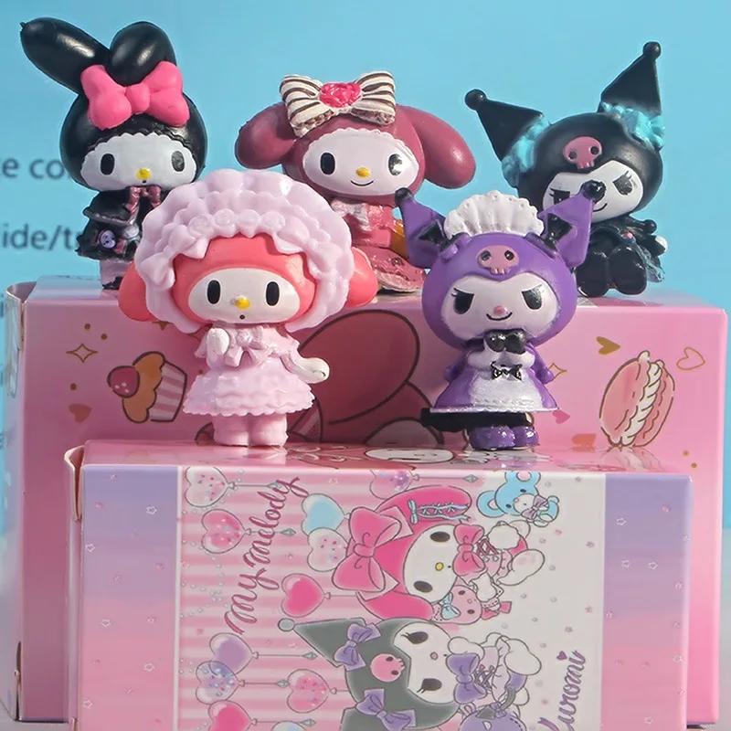 Sanrio Cinnamoroll Dolls Model Mymelody Kuromi Anime Action Figures Dolls Acrylic Model Cute Desktop Decoration Childrens Gifts