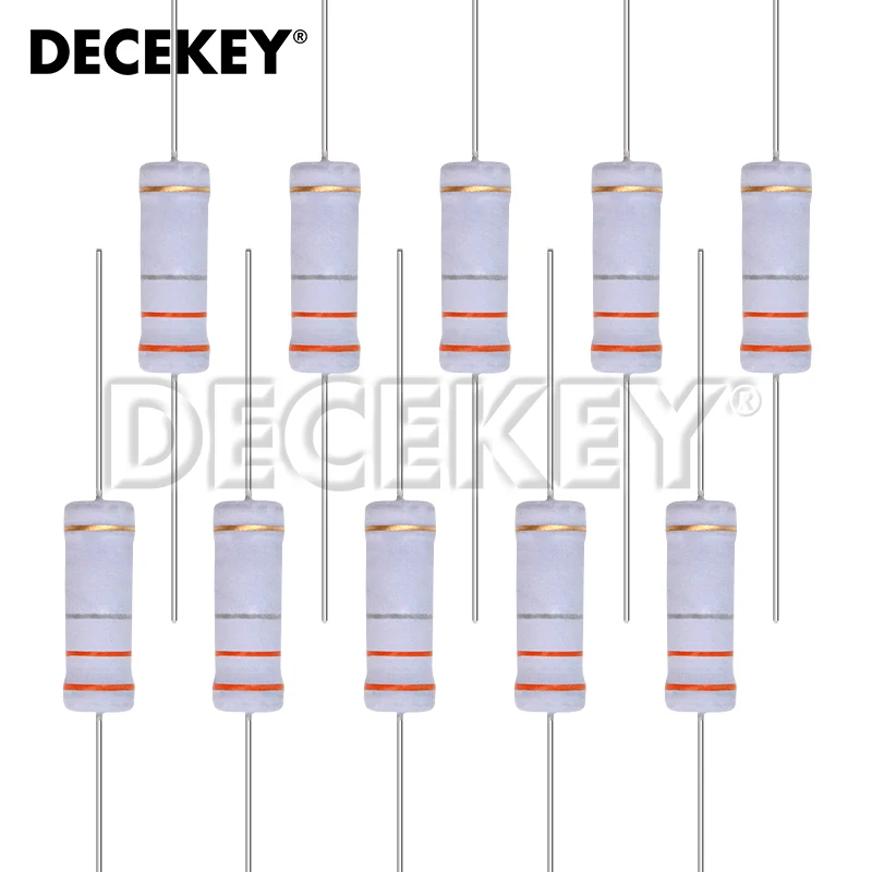 

10 шт. 5 Вт металлоксидный пленочный резистор 5% 1R ~ 10M 100R 220R 330R 1K 2,2 K 3,3 K 4,7 K 10K 22K 47K 100K 1M 100 220 330 Ом углеродная пленка