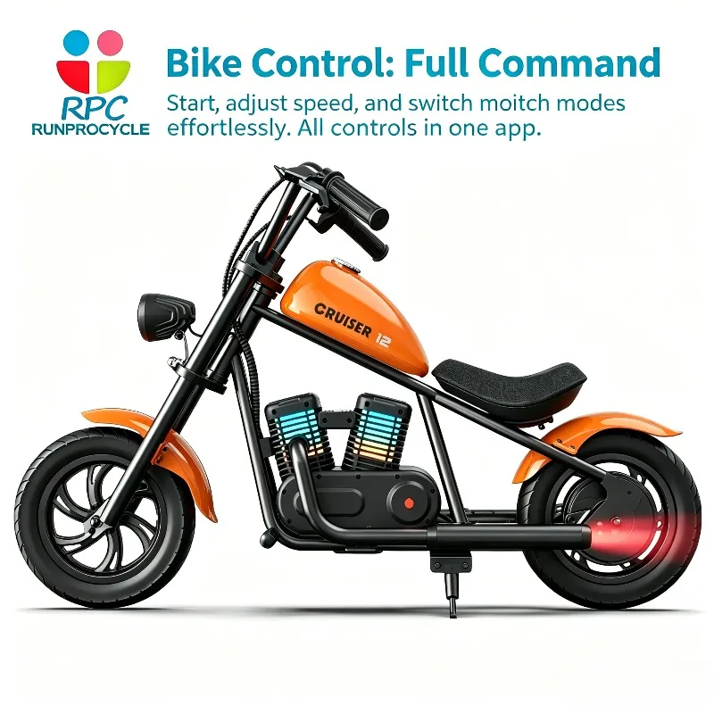 

Premium 24V Electric 2-Wheeler with Intelligent App Link, Bluetooth Speaker, 160W Torque, US Stock Retro Steel Machine