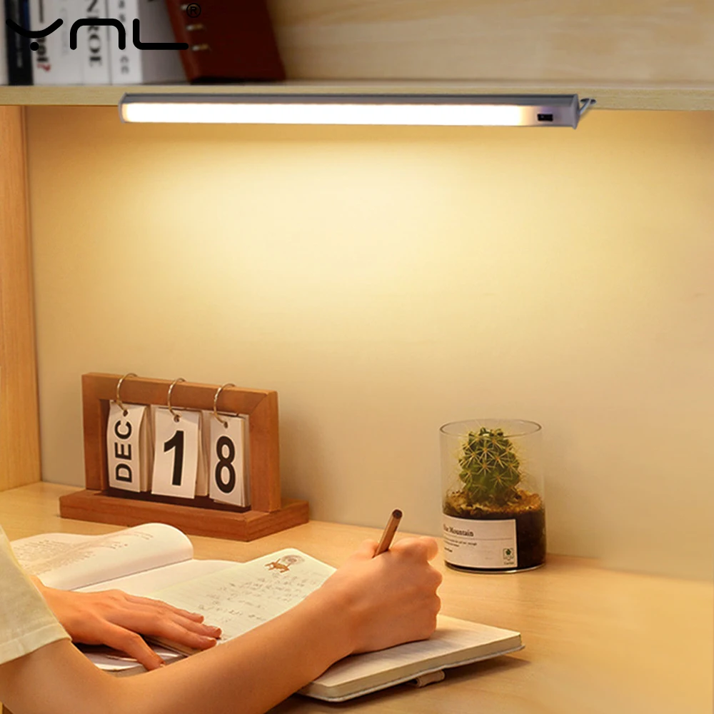 LED Light USB Motion Sensor Under Cabinet Kitchen Lamp Indoor Bedroom Wardrobe Smart Closet Lamps Desktop Stay Reading Lighting