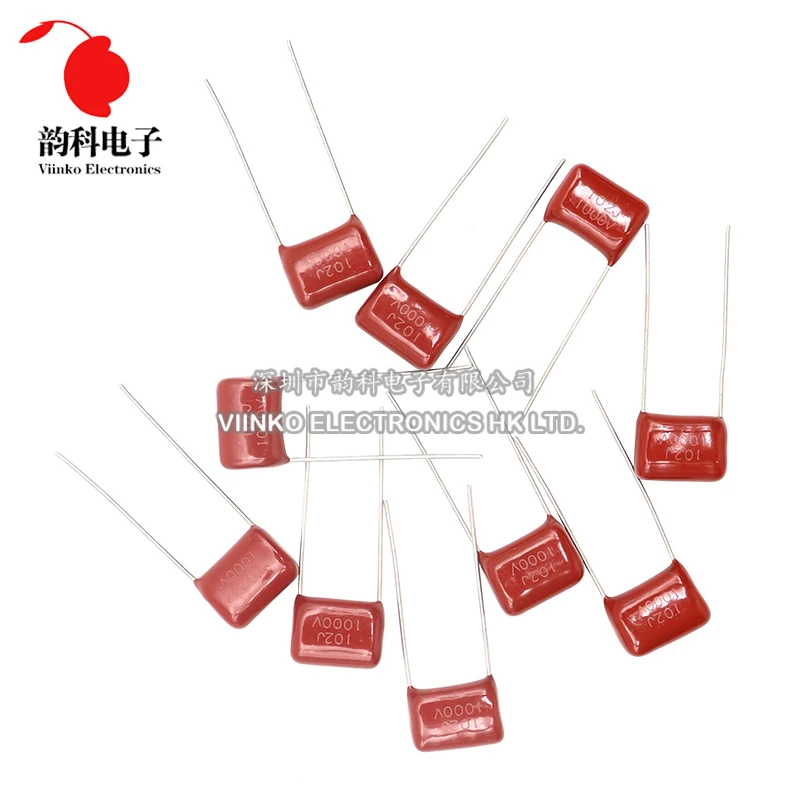 10pcs 1000V 224 104 102 222 472 1KV CBB capacitor 2.2NF 4.7NF 0.1UF 100NF 0.22UF 220NF 0.001UF 1NF 1000PF 102J 472J 104J 224J