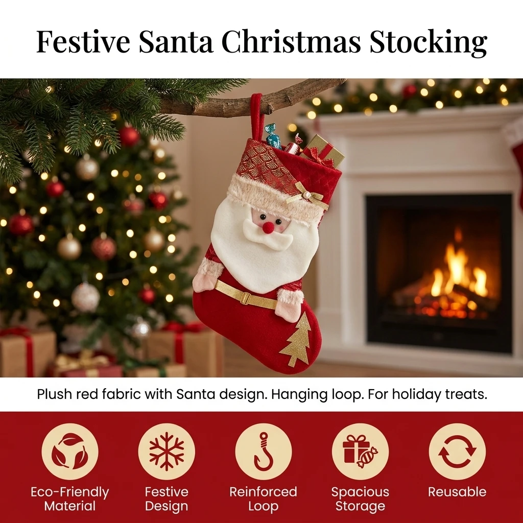 Meia de Natal para Pendurar, S - Christmas Stocking Hanging avaliação e preço
