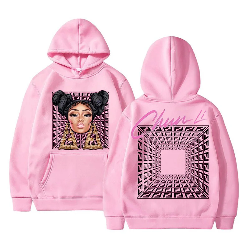 Nicki Minaj Fashion Hip hop Hooded Men Sweatshirts Rap Queen Streetwear Pink Couple Tracksuit Hoodie For Man Retro Y2K Clothes