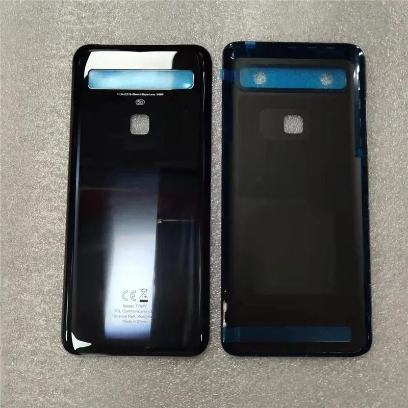 For TCL 10 5G T790Y T790 backshell Back Cover Glass Door Housing Protection Back Case Durable Rear Cover