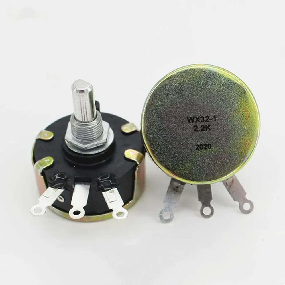 Original New 100% WX32-1 single coil wire wound potentiometer with knob cap 2K2 4K7 10K welding machine speed controller SWITCH