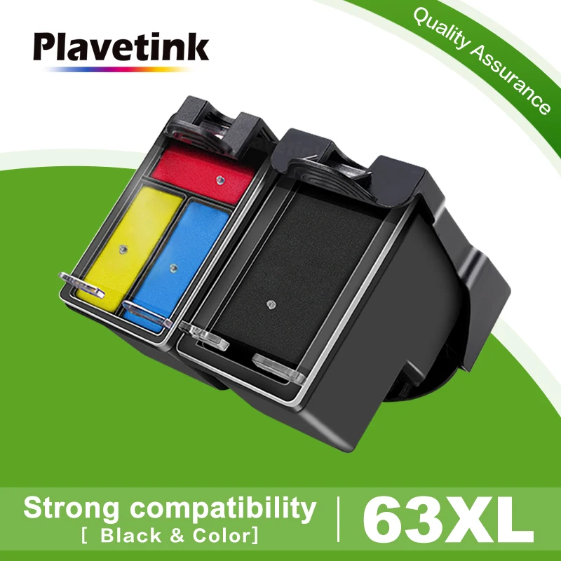 Plavetink 63xl מחסנית דיו תואם 63 hp63 עבור hp63 מדפסת קינבי 4520 4521 4522 4523 4524 4526 4526 4527 4528 מילוי ciss