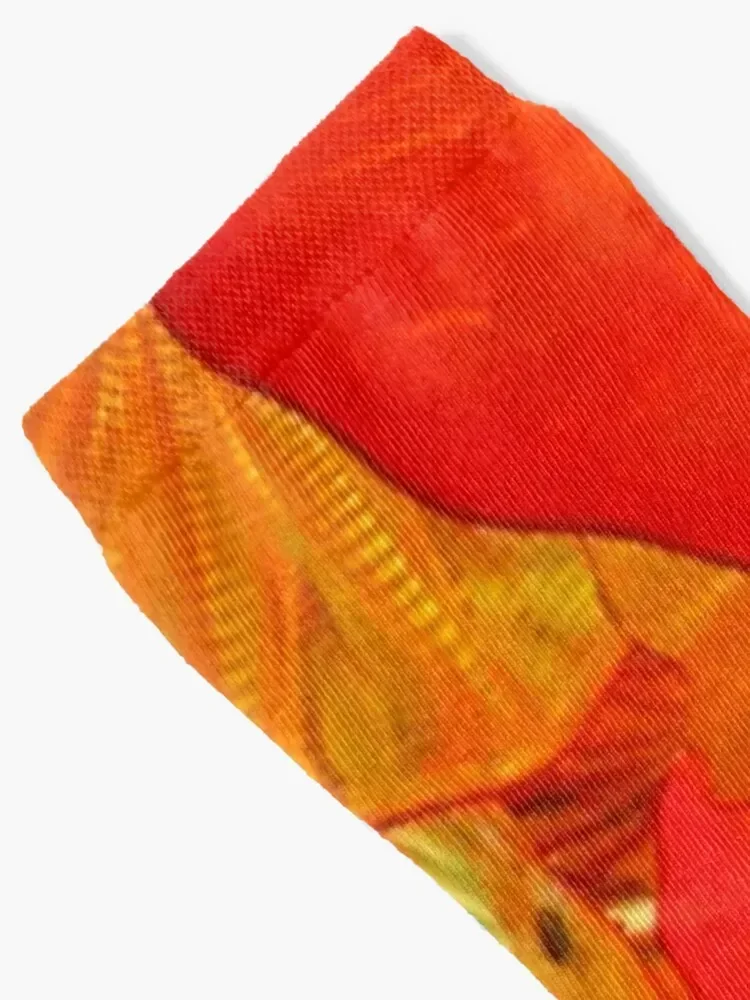 Chihuly Art Red And YellowA-line Dress Socks new year tennis Mens Socks Women's